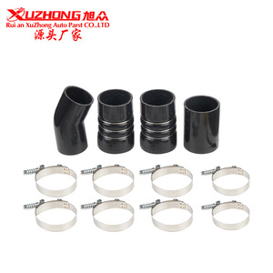 ชุดท่ออินเตอร์คูลเลอร์ Xuzhong 6.0L สำหรับฟอร์ด ปี 03-07 ท่อซิลิโคนพร้อมแคลมป์ สำหรับอัพเกรดเทอร์โบ - Product Image 1