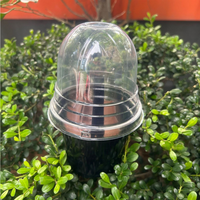 Pots de pépinière avec dôme d'humidité 4 "Pot de jardinage en plastique Transparent souple conteneurs de plantation tasses planteur pour semis