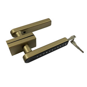 דלת כניסה חכמה מנעול עם עבור טביעת אצבע ביומטרי Bluetooth & כרטיס זיכרון אלומיניום מסגרת אלומיניום נדנדה זכוכית - Product Image 2