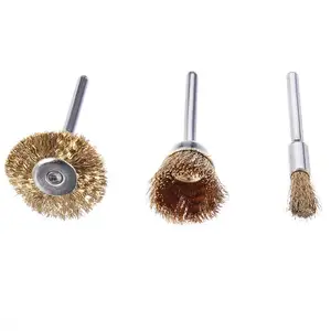 Mini Stainless Steel Brass Wire Metal Polishing Brush For Cleaning Rust Stripping And Drill Attachment