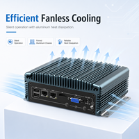 Mini PC Silencioso y Compacto con Amplios Puertos de Entrada/Salida, LAN, USB, COM, HD, VGA y Almacenamiento para Automatización Empresarial, Compatible con Windows y Linux