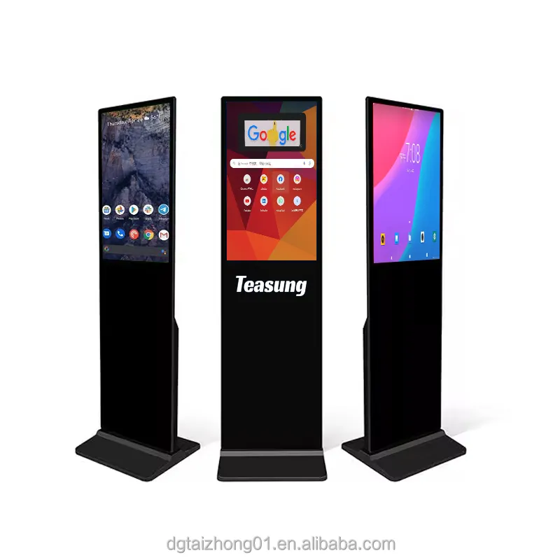 Nieuwe Trend Hot-Selling Reclame Design32-65 Inch Vloerstandaard Smart Screen Display Touch Kiosk Mobiel Bord Commercieel Display