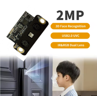 Modul Kamera Pengenal Wajah 3D BFP3E2 2MP USB2.0 IR Kapasitas 100 Wajah 10 FPS Penyimpanan Kartu Memori untuk Aluminium Broken Bridge