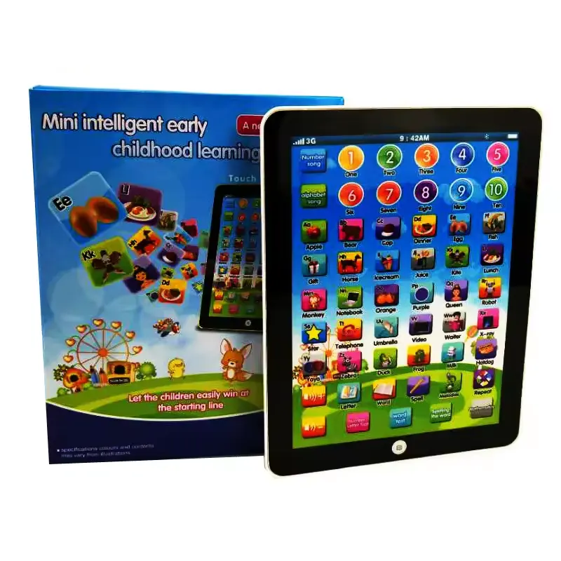 Mini bebek İngilizce eğitim çocuklar için öğretici oyuncaklar dizüstü Tablet öğretici oyuncaklar Anime figürleri toptan eğitim