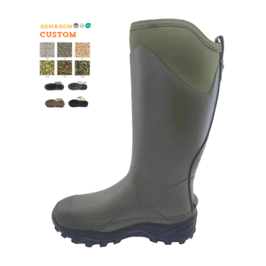 <span class=keywords><strong>Scarpe</strong></span> da pioggia da uomo stivali da caccia in <span class=keywords><strong>gomma</strong></span> isolati impermeabili antiscivolo in Neoprene nero stivali resistenti alla neve all'aperto - Product Image 1