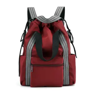 कस्टम डिजाइनर drawstring डायपर बैग बैग बच्चे, लक्जरी निविड़ अंधकार ढोना डायपर बैग फैशनेबल थोक