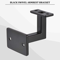Supports en acier robustes thermolaqués, fixation murale carrée pour rampes d'escalier et étagères, support simple en acier inoxydable