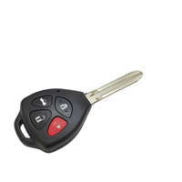 Excellent boîtier de clé vierge à 3+1 boutons, modèle 12BBY CMII ID 2005DJ1379, compatible avec les clés de voiture Toyota 2005DJ1379