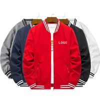 Veste coupe-vent unisexe à col montant, logo personnalisé OEM ODM, automne, imperméable, veste bomber, vestes pour hommes et femmes