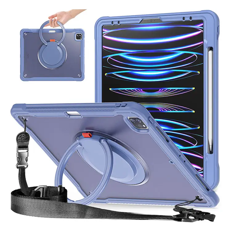 Heavy Duty Protection Tablet Cover Case For iPad Pro 12.9 3rd gen 4 5 6 generation Case With Rotating Stand