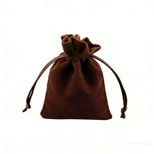 Sac à chaussures en velours, sacs de rangement de luxe en velours pour vêtements et chapeaux, sacs d'emballage textiles, sacs à cordon en velours rose - Product Image 6