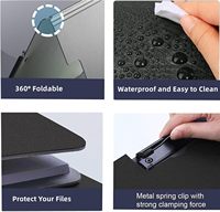 Carpeta con Tapa y Portapapeles A4 Plegable, Bloc de Notas con Clip para Memos, Formularios, Documentos, Escuela, Oficina y Trabajo