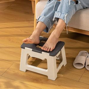 HALO Foldable Plastic Stool <b>Small</b> <b>Folding</b> <b>Step</b> Stool with Handle Hole Lightweight Collapsible Space Saving PP Stool OEM ODM - Product Image 4