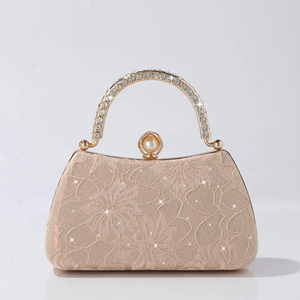 2026 New Arrival Luxury Women's Hard Polyester <b>Sequin</b> Classic Evening <b>Bag</b> Phone/ID Compartment Fashionable Golden Chain Magnetic - Product Image 1