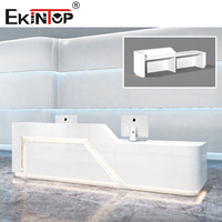 Bureau d'Accueil Ekintop Moderne pour Salon de Beauté Luxe, Comptoir de Réception de Bureau