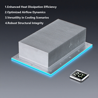 Radiateur à dents de pelle haute densité personnalisé CNC Ahovel L6063-T5, dissipateur thermique pour navire, anti-corrosion, gris argenté