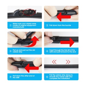 ยางปัดน้ำฝนแบบเติมได้ NW ASLAM สำหรับรถยนต์ ใบปัดน้ำฝนยาง - Product Image 2