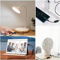 Cable de carga USB extendido de fábrica de 1,2 M a tipo C con interruptor de encendido y apagado para cable de lámpara Led