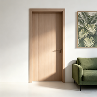 Puerta Interior Moderna Minimalista de Madera Sólida Compuesta con Marco Envolvente, Resistente a la Humedad y a los Arañazos, para Proyectos a Granel