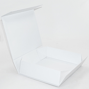 Boîte-cadeau d'emballage cosmétique de <span class=keywords><strong>maquillage</strong></span> en carton blanc personnalisable avec fermeture magnétique pliable <span class=keywords><strong>et</strong></span> logo à ruban noir - Product Image 5
