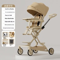 Poussette bébé légère pliable bidirectionnelle, position assise et allongée, cadre en acier inoxydable, capacité de charge 20 kg