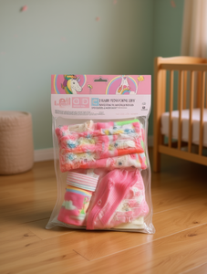 Set di Abbigliamento per Bambine Lailab, 6 Pezzi, Stampa Cartoon, 100% Cotone Traspirante, Leggings Primaverili Stile Carino - Product Image 2