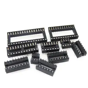 100PCS IC sockets 6 8 14 16 18 20 24 28 32 40 pin Connector DIP Socket DIP6 DIP8 DIP14 DIP16 DIP18 DIP20 DIP24 DIP28 DIP40 pins