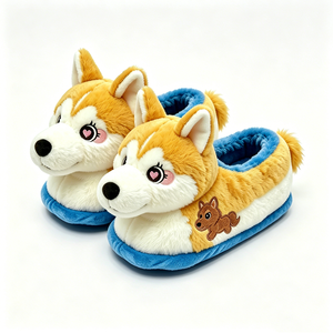 Pantuflas Personalizadas de Husky con Diseño de Perro Bordado, Forradas de Felpa, Unisex, Suaves y Cómodas para Interiores, para Adultos - Product Image 2