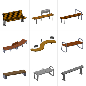 Bancos de exterior modernos <span class=keywords><strong>para</strong></span> áreas públicas Estilo personalizable Impermeable y duradero Servicio de diseño gratuito Soporte CAD <span class=keywords><strong>Parques</strong></span> urbanos - Product Image 6