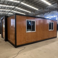 Maison Modulaire Pliante de Luxe de Haute Qualité, 2-3 Chambres, Maisonnette Préfabriquée Mobile, 20ft 30ft 40ft, Extensible, Utilisation Commerciale, Acier Sandwich