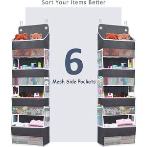 Heavy Duty Over Cabinet Door Organizer with 4 Clear Window Pockets for Kitchen Bathroom Living Room Storage for Clothing Jewelry - Product Image 3