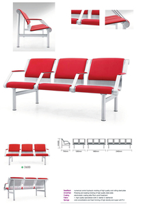 Banco de espera para pasajeros en terminales de aeropuerto, silla multiplaza para estaciones de tren y hospitales - Product Image 2