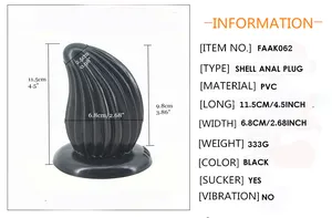 FAAK062 人のための小さい法螺貝の形の肛門のプラグの伸張器の陰茎の拡大の伸張器のディルドのマスターベーションの性玩具