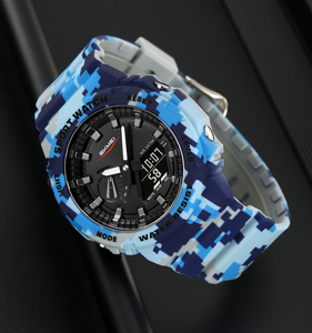 Montre de sport SKMEI 2351 2024, 7 couleurs au choix, avec 4 motifs camouflage, étanche 50 m, boîtier de 45,5 mm, heure mondiale, <span class=keywords><strong>chrono</strong></span>, 5 alarmes - Product Image 3