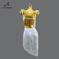 BH1615 Costume de danse de salon pour femmes robe de compétition de piscine noire paillettes Costumes de danse latine professionnels + robe seulement