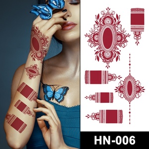 Papier transfert pour tatouages Hn 500 motifs sexy érotiques en <span class=keywords><strong>dentelle</strong></span> bordeaux pour <span class=keywords><strong>bras</strong></span> et doigts - Product Image 4