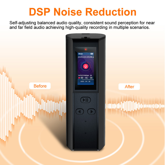 Mini Small Voice Recorder 64GB 128GB Professional Digital Dictaphone with Voice Activation Audio Recorder