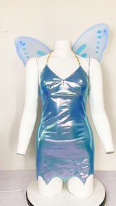 Women Fairy Rave Festival Performance Costume Set With Sheer Wings Girls Halloween Outfits Cute Theme Party Clubwear - Product Image 5