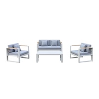 Meubles extérieurs en aluminium de jardin de sofa de conception moderne pour le contrat Porgram