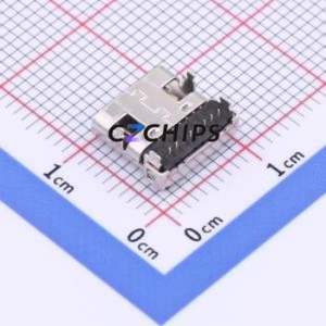 MC-112D USB Connector Through hole Component (THT) Connector Type-C USB 3.1 Female Horizontal Mount - Product Image 2