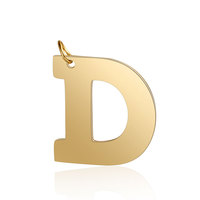 De la joyería de bricolaje de alta calidad de acero inoxidable de Color oro alfabeto encantos DIY iniciales de A-Z perro etiqueta Nombre de accesorios de la joyería