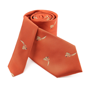 Cravatte da uomo personalizzabili con fenicottero in microfibra intrecciata, motivo <span class=keywords><strong>animale</strong></span> e paesaggistico - Product Image 2