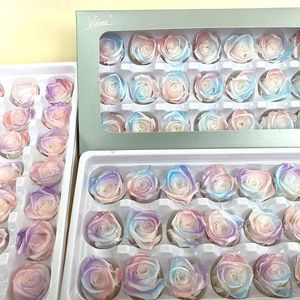 5-6 см, оптовая продажа, высокое качество, декоративные вечные сохраненные розы, цветы, бутоны, коробка, розы, 60 + цветов - Product Image 3