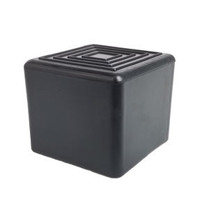 Bouchon carré en PVC 25x25mm noir durable pour pieds de table et de chaise - Product Image 4