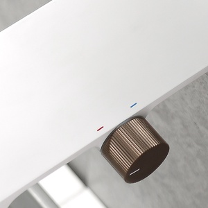 All-<b>Copper</b> Double <b>Handle</b> Wall-Mounted Bathroom Basin Ceramic Core Light Luxury Hot Cold Water Electroplated FL-B011 Wall-Mounted - Product Image 5