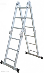 Xách tay 8-12ft nhôm gấp mở rộng thang với khóa an toàn đóng mở ngoài trời bước gấp thang chứng nhận EN131 - Product Image 2