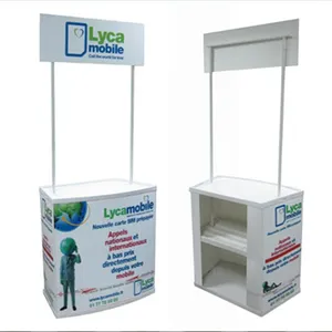 Cina supermercato display tavolo di plastica portatile personalizzato a buon mercato Demo Stand promozione tavolo promozionale nuovo tavolo pieghevole F