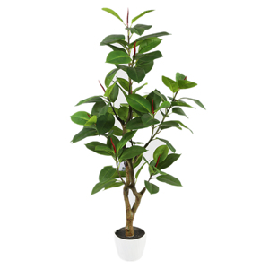 Planta verde falsa grande realista de 180CM y 6 pies de altura al por mayor barata <span class=keywords><strong>en</strong></span> maceta árbol de goma Artificial para decoración de exteriores e interiores - Product Image 5