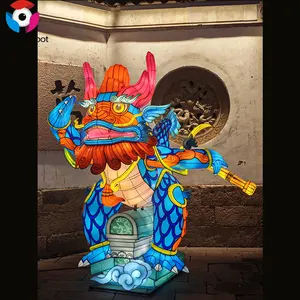 Personalizar varios temas diseñar, fabricar e instalar una sola parada Zigong Lantern Factory Cartoon Dragon Lantern