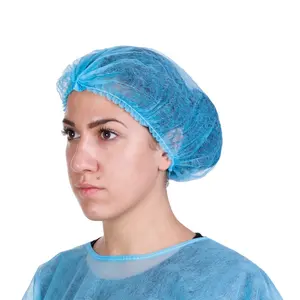 Disposable Cleanroom Clip Cap Nonwoven Bouffant Mob Cap